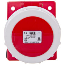 Gniazdo tablicowe skośne 16A 5P 400V /80×97/ czerwone IP67 4152-6F78