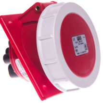 Gniazdo tablicowe skośne 32A 4P 400V /80×97/ czerwone IP67 4242-6f78