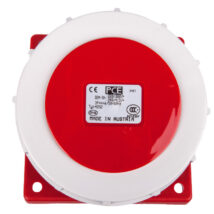 Gniazdo tablicowe skośne 32A 5P 400V /100×92/ czerwone IP67 POWER TWIST 4252-6