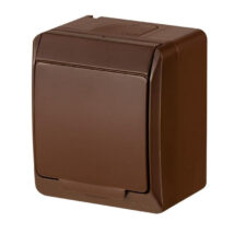 Hermes Gniazdo hermetyczne pojedyncze z/u 16A IP44 brązowe GNT 0321-06