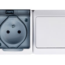 Hermes Łącznik schodowy + gniazdo z/u IP44 GNT 0327-11