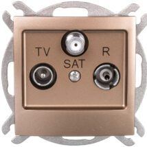 IMPRESJA Gniazdo antenowe RTV-SAT końcowe złoty metalik GPA-YS/m/28