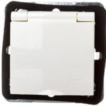 IMPRESJA Gniazdo bryzgoszczelne z/u IP44 klapka ecru GPH-1YZ/m/27/w