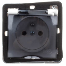 IMPRESJA Gniazdo bryzgoszczelne z/u IP44 klapka przezroczysta ecrue GPH-1YZ/m/27/d