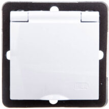 IMPRESJA Gniazdo bryzgoszczelne z/u IP44 z przesłonami klapka biała GPH-1YZP/m/00/w