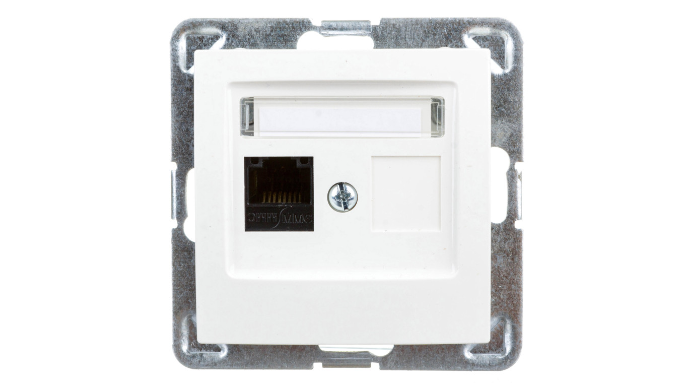 IMPRESJA Gniazdo komputerowe pojedyncze RJ45 kat.5e MMC ecru GPK-1Y/K/m/27