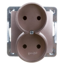 IMPRESJA Gniazdo podwójne b/u tytan GP-2YR/m/23