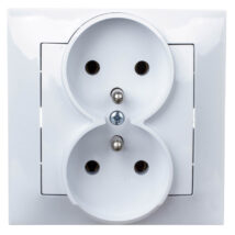 IMPRESJA Gniazdo podwójne z/u białe GP-2YZ/00