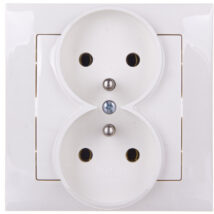 IMPRESJA Gniazdo podwójne z/u ecru GP-2YZ/27