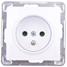 IMPRESJA Gniazdo pojedyncze z/u z przesłonami białe GP-1YZP/m/00