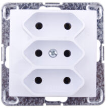 IMPRESJA Gniazdo potrójne b/u 2,5A EURO białe GP-3Y/m/00