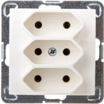 IMPRESJA Gniazdo potrójne b/u 2,5A EURO ecru GP-3Y/m/27