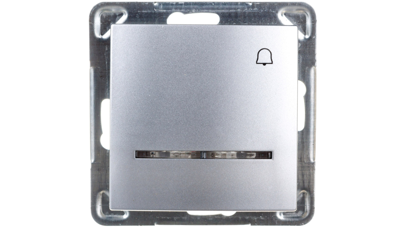 IMPRESJA Przycisk /dzwonek/ z podświetleniem srebrny ŁP-6YS/m/18