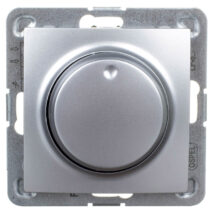 IMPRESJA Ściemniacz przyciskowo-obrotowy /żarowy i halogenowy/ srebrny ŁP-8Y/m/18