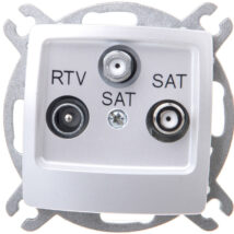 KARO Gniazdo antenowe RTV-SAT-SAT srebrny perłowy GPA-S2S/m/43