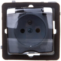 KARO Gniazdo bryzgoszczelne z/u IP44 klapka przezroczysta białe GPH-1SZ/m/00/d