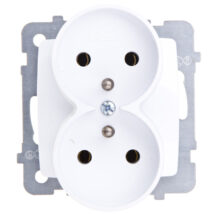 KARO Gniazdo podwójne z/u białe GP-2SRZ/m/00