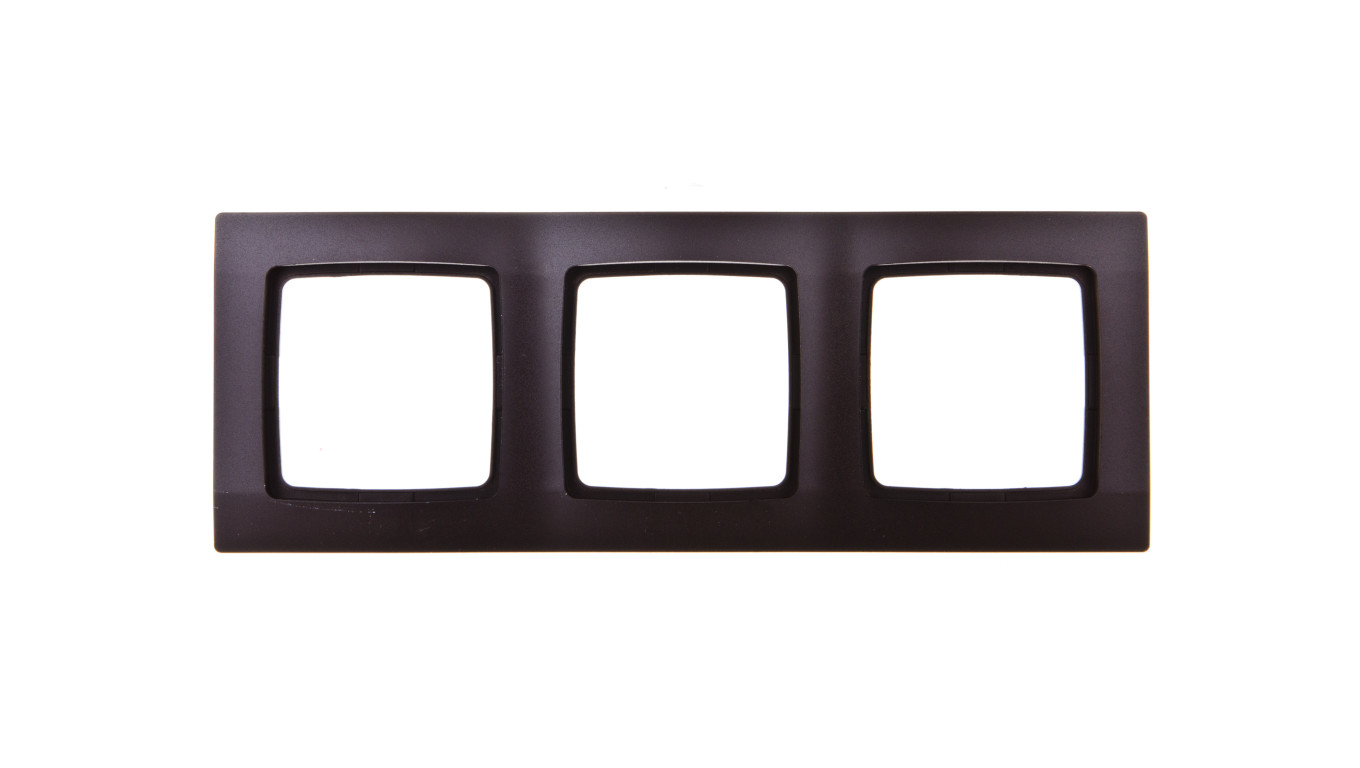 KARO Ramka potrójna czekoladowy metalik R-3S/40