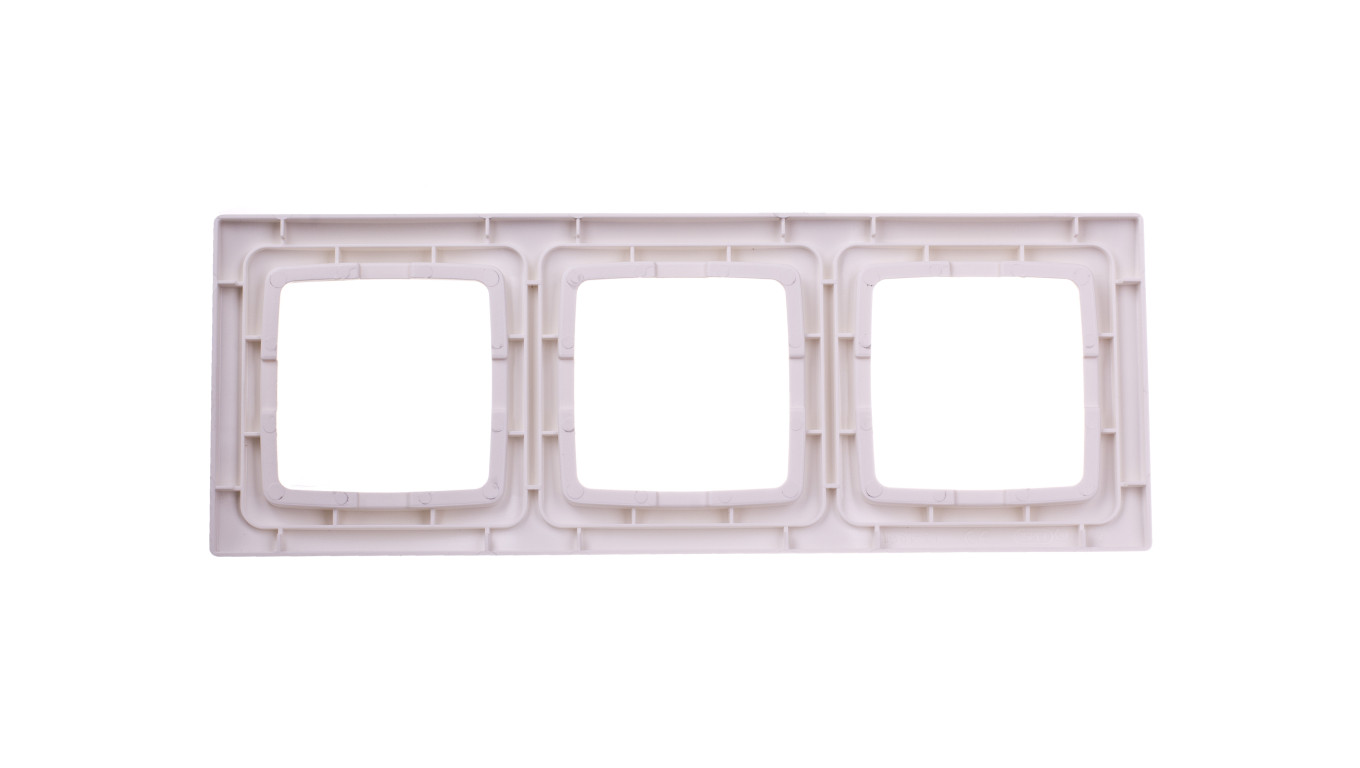 KARO Ramka potrójna ecru perłowy R-3S/42