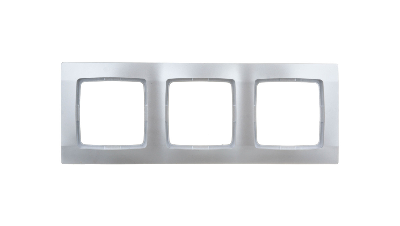 KARO Ramka potrójna srebrny perłowy R-3S/43