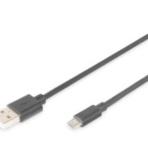 Kabel USB 1m czarny USB A/M wtyk – microUSB B/M wtyk s/USB 2.0 AK-300110-010-S