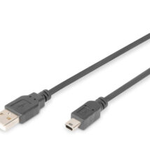 Kabel USB 3m czarny USB A/M wtyk – miniUSB B/M wtyk s/USB 2.0 AK-300108-030-S