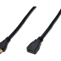Kabel przedłużający HDMI Highspeed 1.4 z Eth. GOLD Typ HDMI A/HDMI A, M/Ż czarny 5m AK-330201-050-S