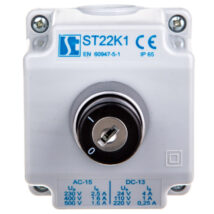 Kaseta sterownicza 1-otworowa przełącznik I-0 kluczyk 1Z szara ST22K17-1