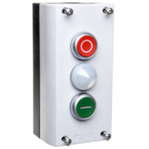 Kaseta sterownicza 3-otworowa START/STOP/lampka biała 2Z 2R szara IP67 M22-I3-M2 216533