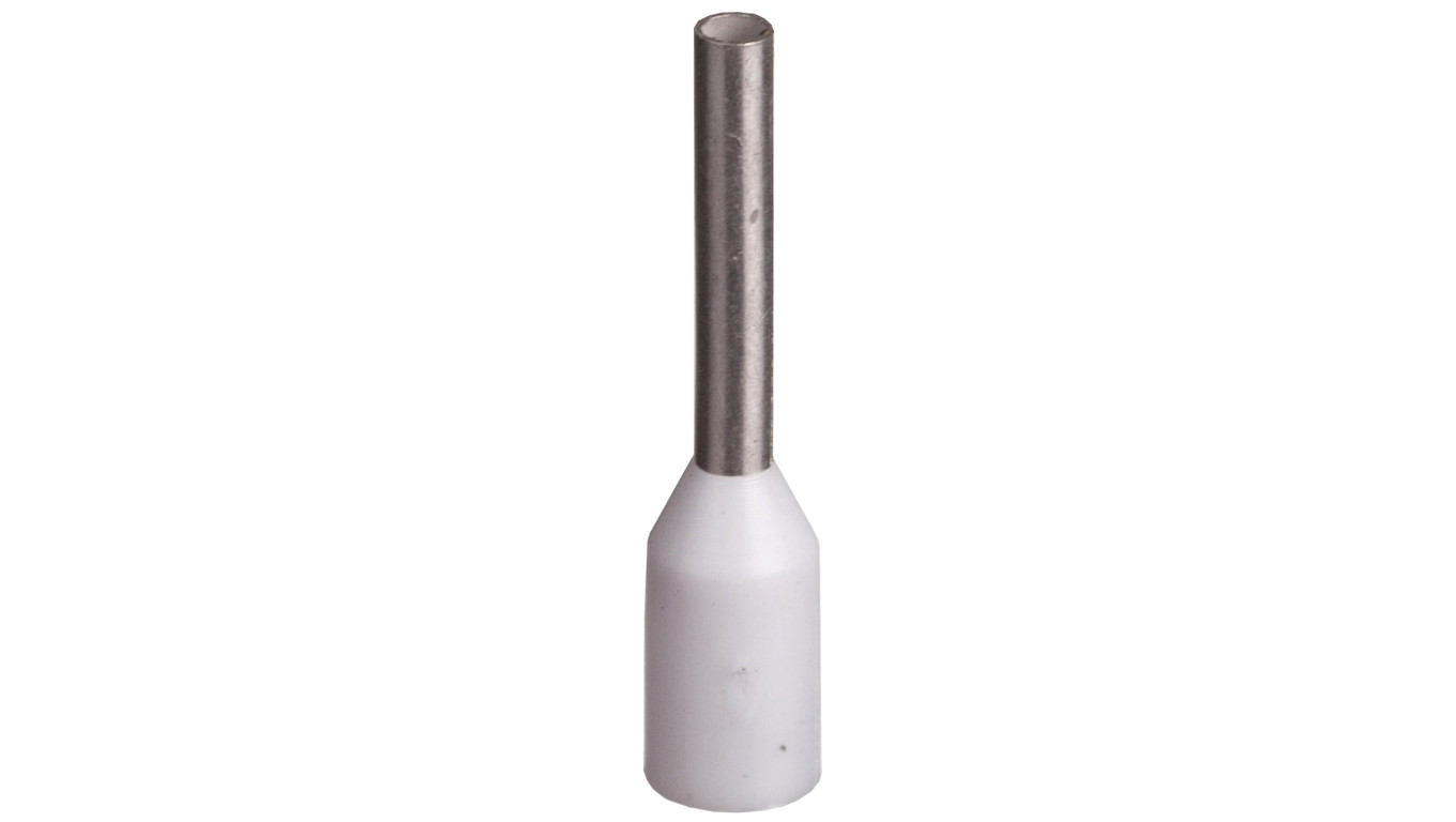 Końcówka tulejkowa izolowana TI 0,5mm2/8mm biała cynowana TI0,5L8x500 /500szt./