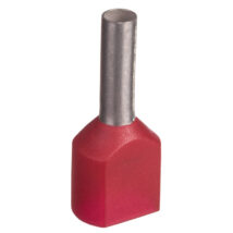 Końcówka tulejkowa izolowana TID 2x1mm2/8mm czerwona cynowana TID2x1L8 /100szt./