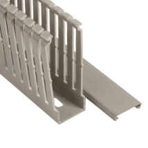 Korytko grzebieniowe samogasnące 25×80 szare z pokrywą UV ECS2580 /2m/ (opak. 56m)