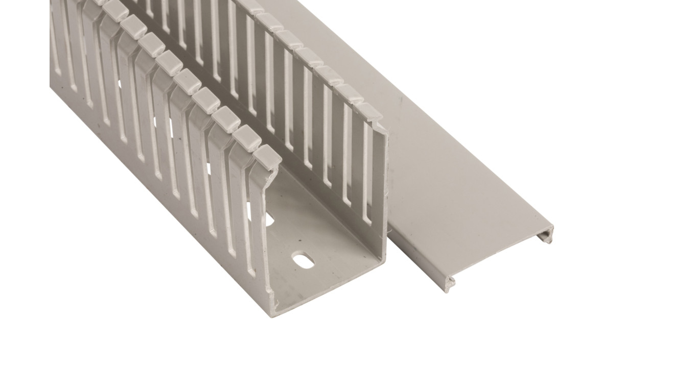 Korytko grzebieniowe samogasnące 4/6/4 40x60 szare z pokrywą PV UV /2m/