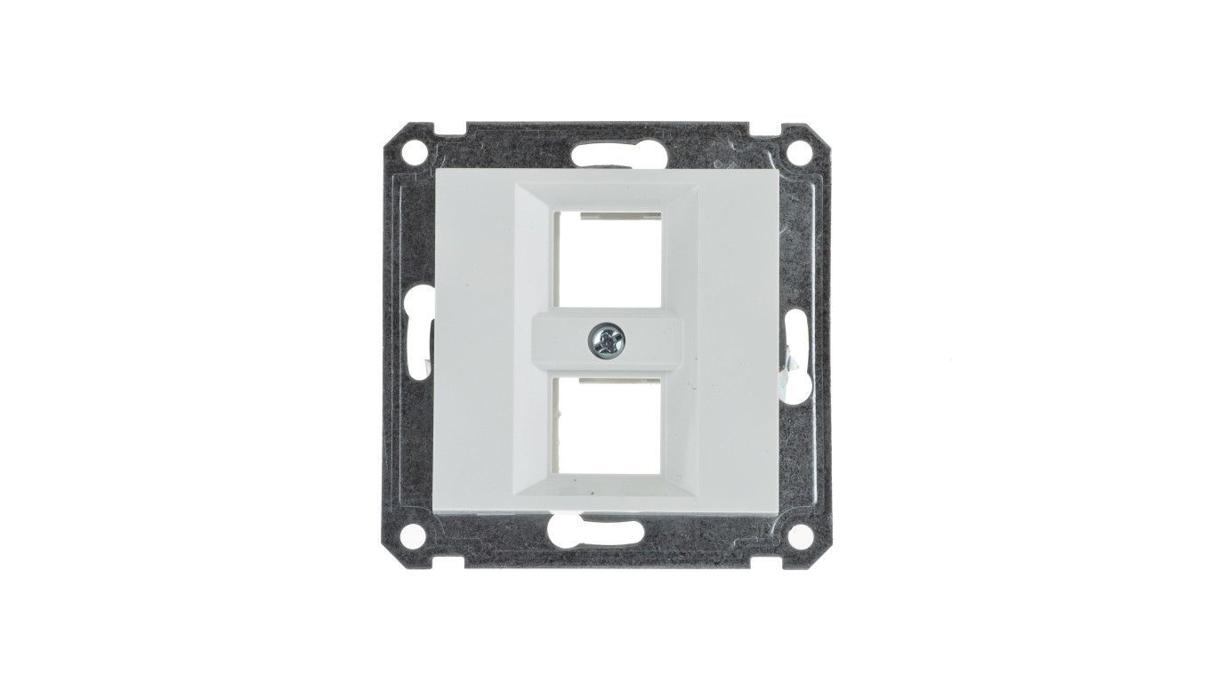 Lumina Płytka podwójna Keystone Jack biała WL2320