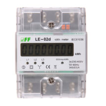 Licznik energii elektrycznej 3-fazowy zgodność z MID 63A 230/400V z wyświetlaczem LCD LE-02D