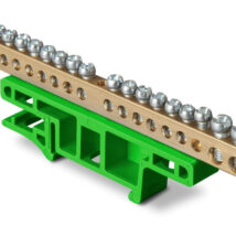 Listwa zaciskowa na szynę 18-torowa zielona TH35 LZ-18/N 0922-01