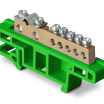Listwa zaciskowa na szynę 7-torowa zielona TH35 LZ-7/Ż 0920-01