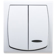 MADERA Łącznik hermetyczny świecznikowy z podświetleniem IP44 biały ŁNH-2NS/00