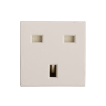 MOSAIC Gniazdo pojedyncze z/u 13A standard brytyjski białe 077505