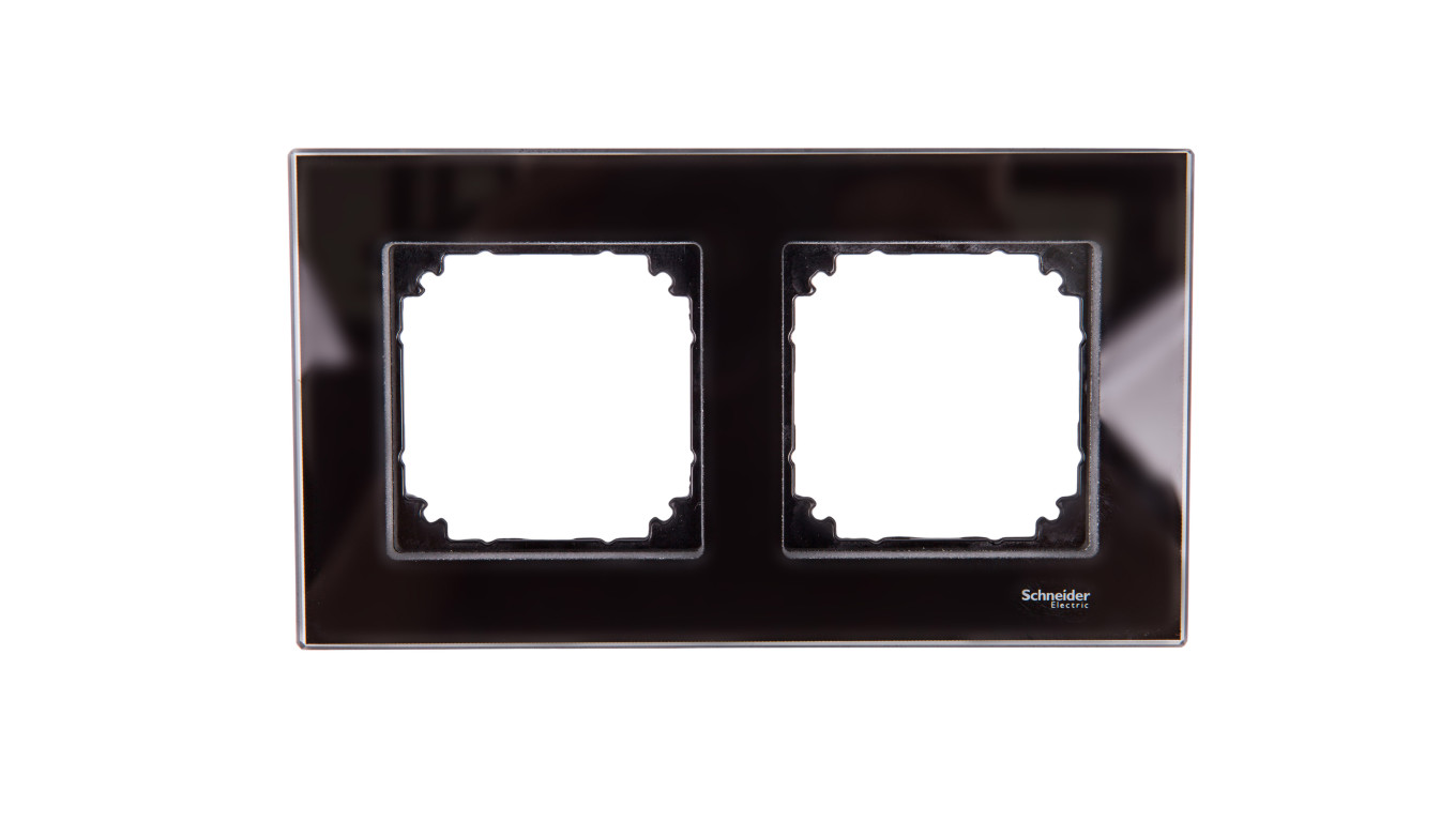 Merten M-Elegance Ramka podwójna szklana onyks czarny MTN404203