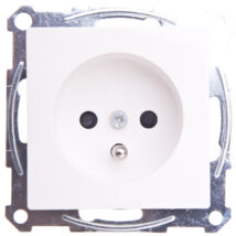 Merten System M Gniazdo pojedyncze z/u 16A IP20 z przesłonami biel polarna MTN2500-0319