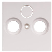 Merten System M Płytka centralna podwójna/potrójna gniazda antenowego TV/SAT biel polarna MTN296719