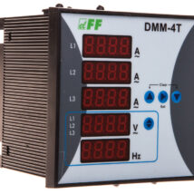 Miernik parametrów sieci 3-fazowy 12-400V AC 1-9000/5A 10-100Hz cyfrowy tablicowy 96x96mm DMM-4T
