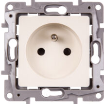 NILOE Gniazdo pojedyncze z/u 16A IP20 z przesłonami kremowe 664636