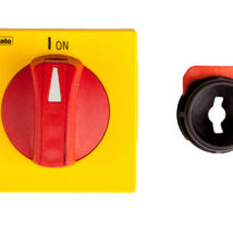 Napęd drzwiowy czerwono-żółty z blokadą GAX63