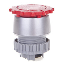 Napęd przycisku grzybkowego czerwony przez obrót SP22-B.