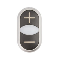 Napęd przycisku podwójny /+/-/ czarny z podświetleniem z samopowrotem M22-DDL-S-X4/X5 218145