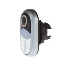 Napęd przycisku podwójny biało/czarmy /0-I/ z podświetleniem z samopowrotem M22-DDLM-WS-X1/X0 284832