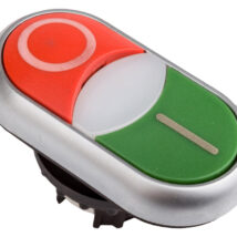 Napęd przycisku podwójny zielony/czerwony /O-I/ z podświetleniem z samopowrotem M22-DDLM-GR-X1/X0 284830