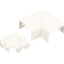 Naroże kanału płaskie regulowane DLP 80×35/50 białe 010767